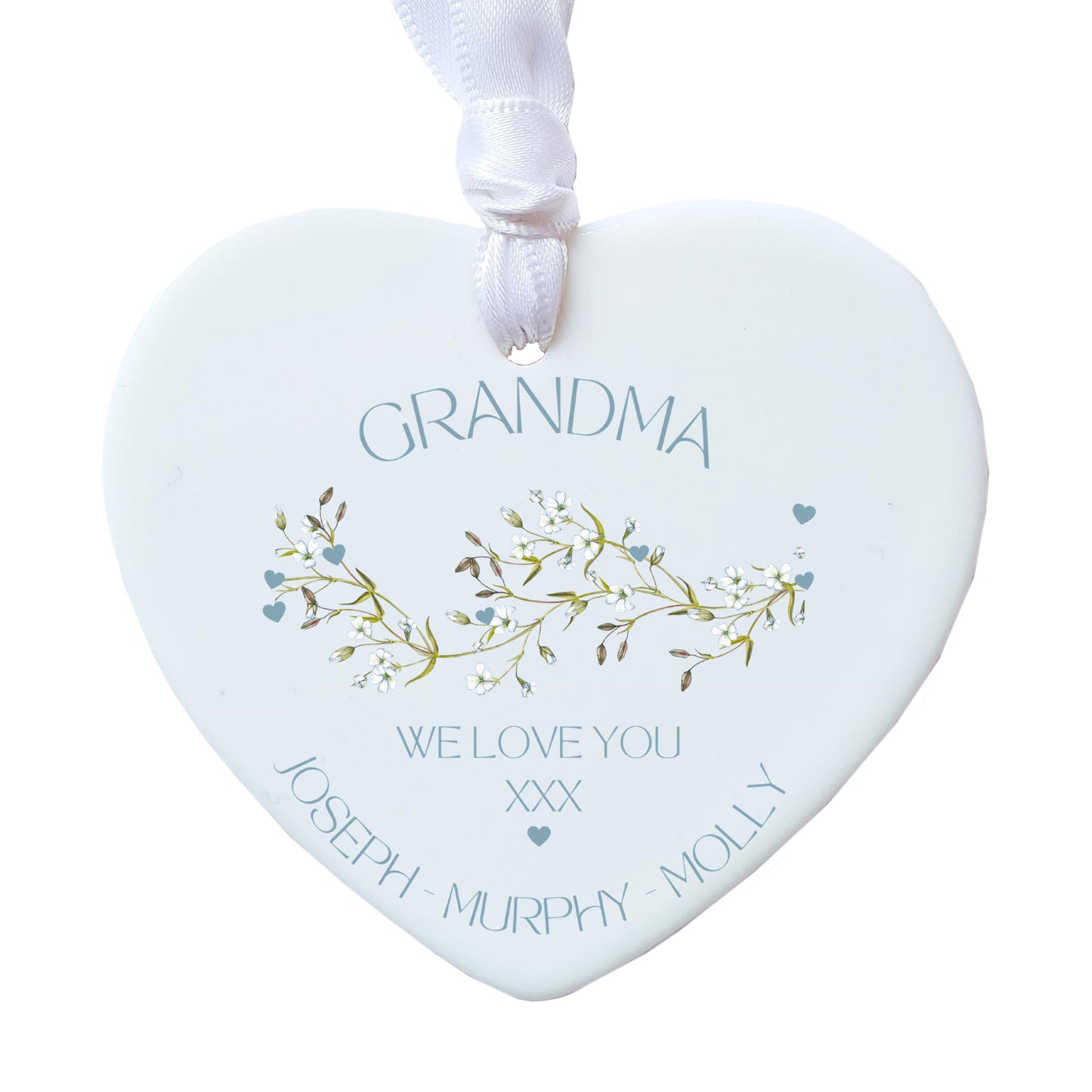 Personalised Grandma We Love You Ceramic Decoration