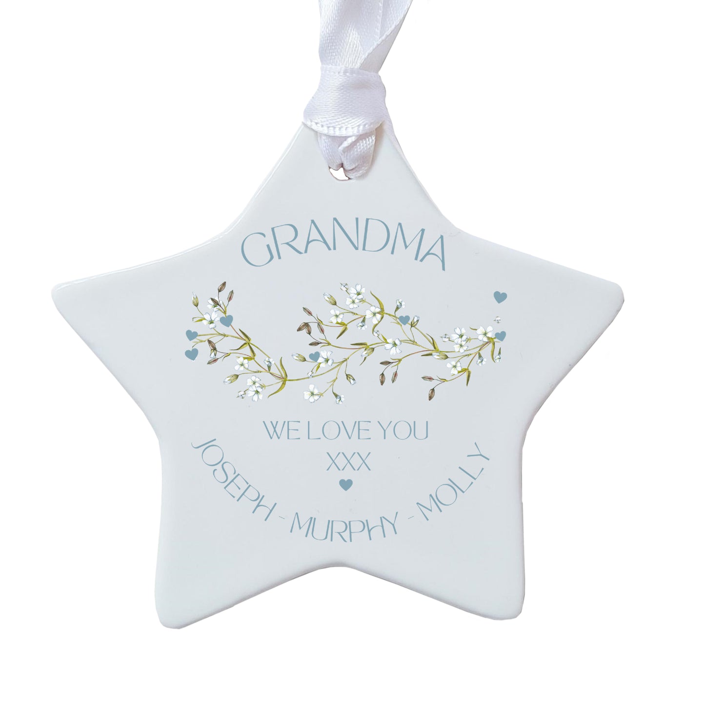 Personalised Grandma We Love You Ceramic Decoration