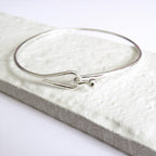 Silver Hoop Bangle - Fashion Accessory for Women