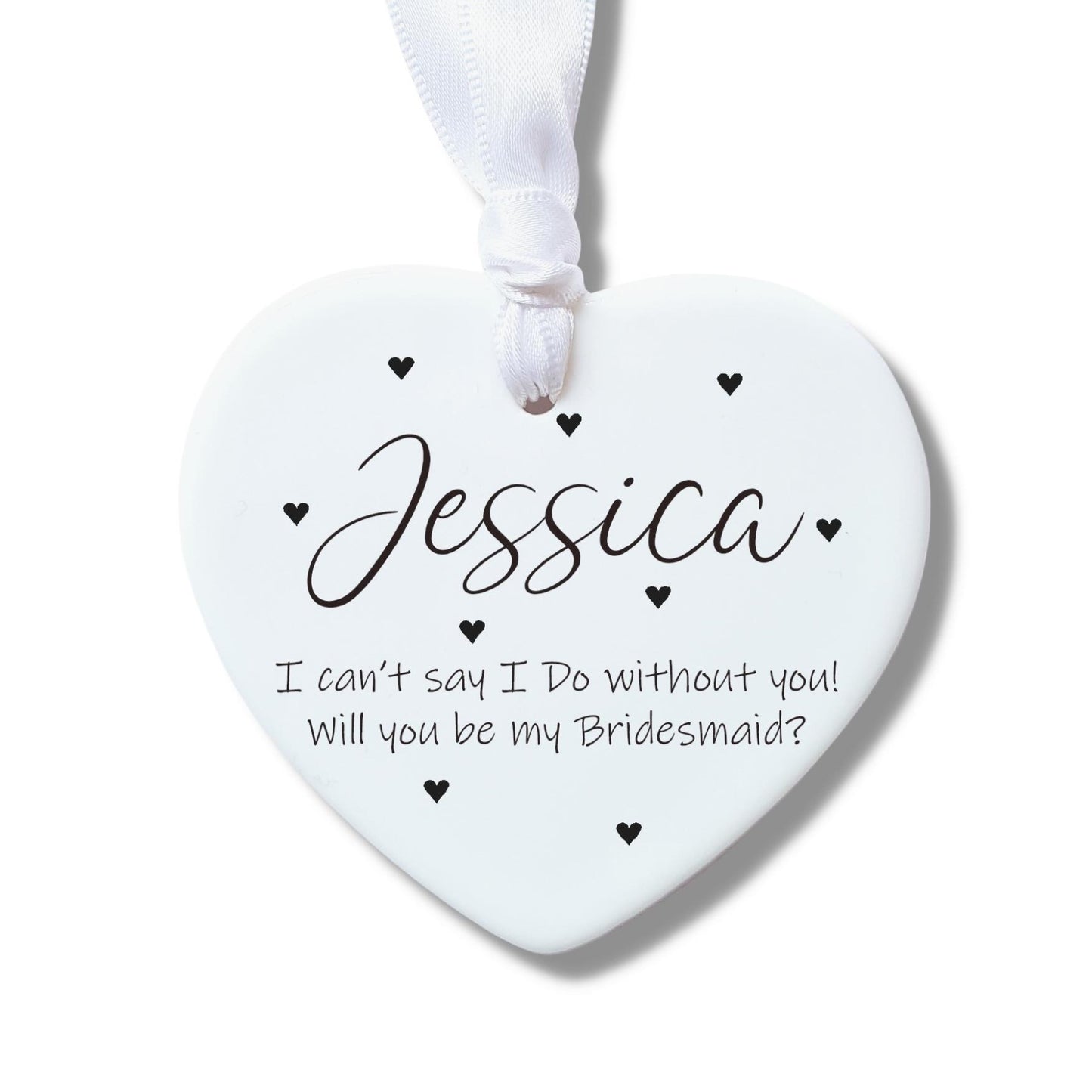 Personalised Will You Be My Bridesmaid Ceramic Decoration