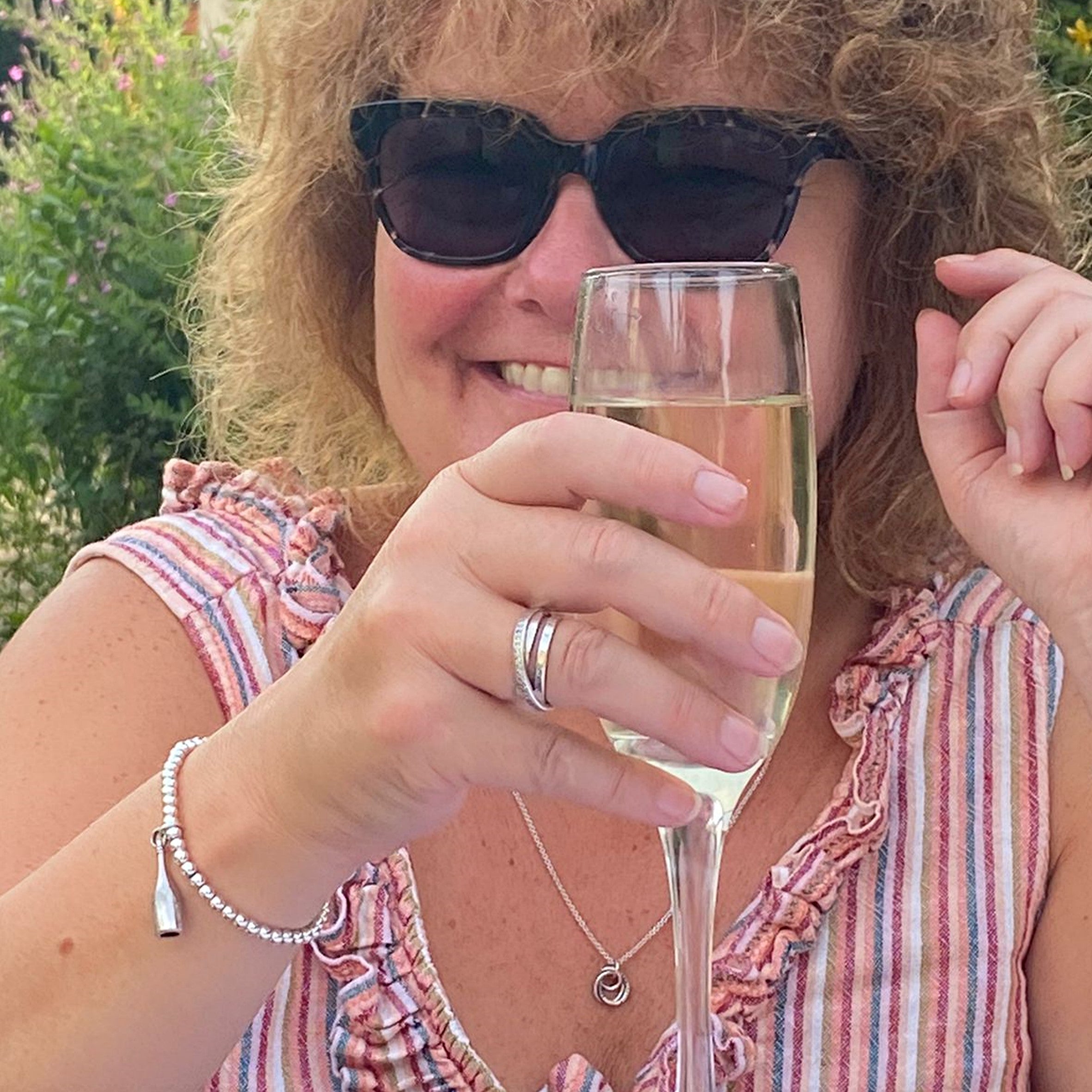 Wine Bottle Charm Bracelet on Funny Friends Gift Card