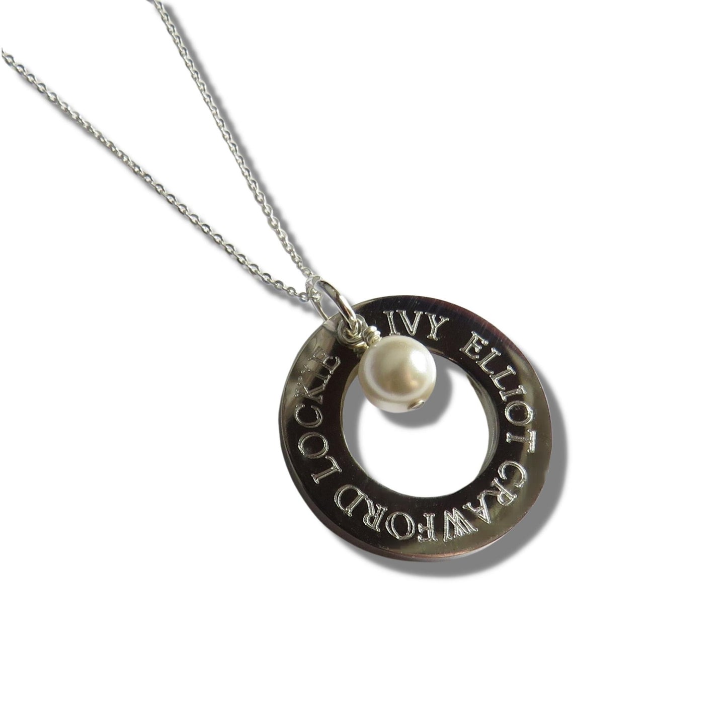Personalised Infinity Necklace & Pearl