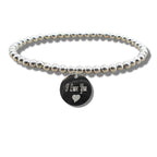 I Love You Disc Bracelet with Heart Symbol for Women