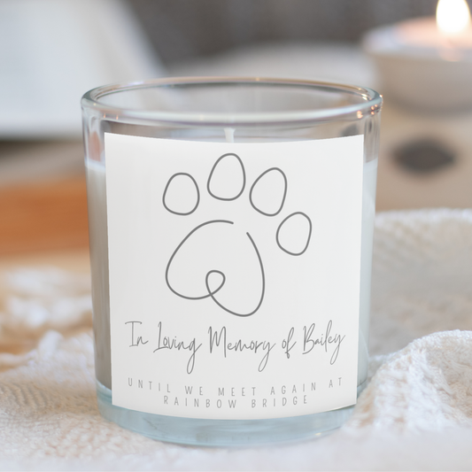 Personalised In Memory Glass Jar Candle