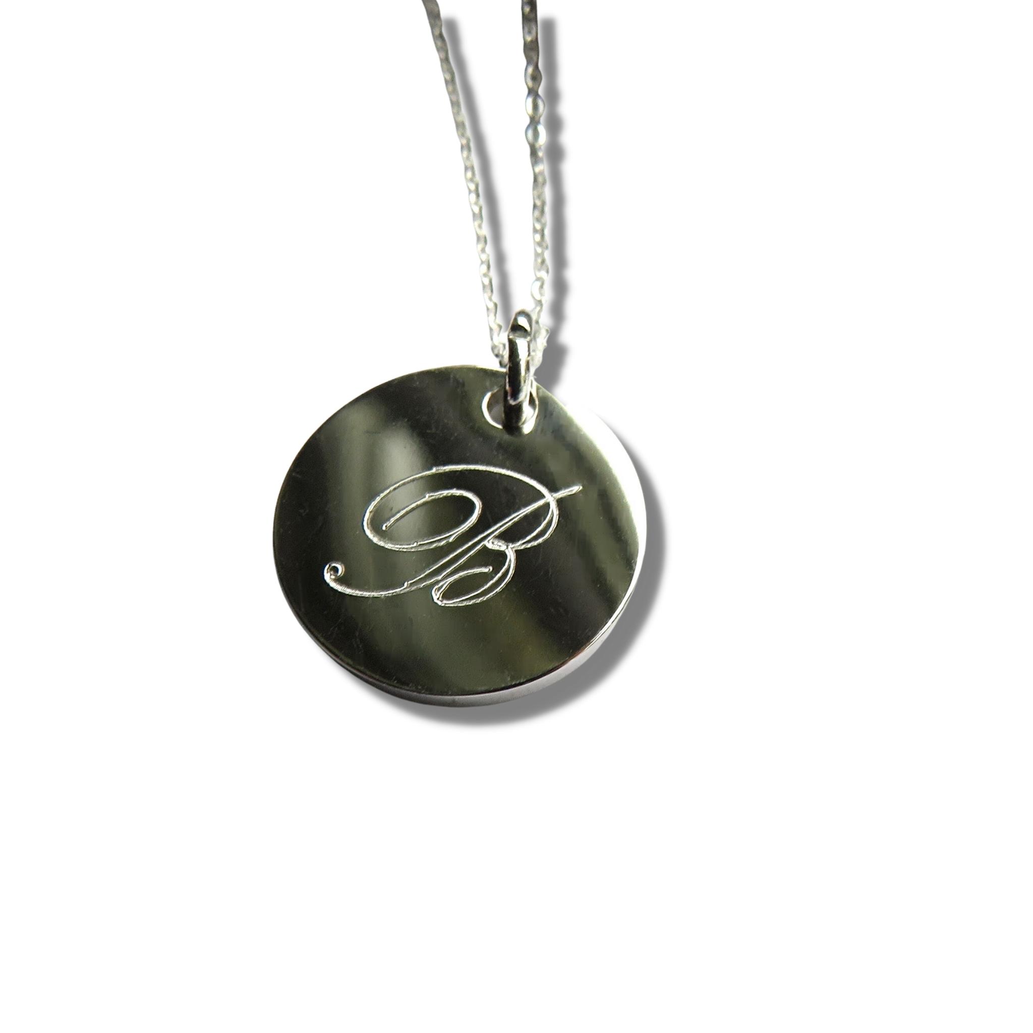 Personalised Silver Single Letter Necklace | Initial
