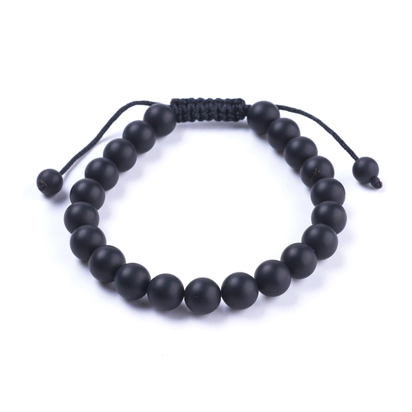 Men's Black Agate Bracelet