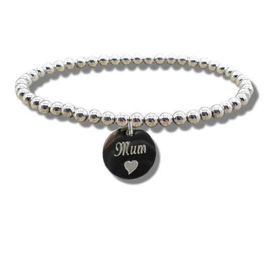 Mum Disc Bracelet & Heart Symbol