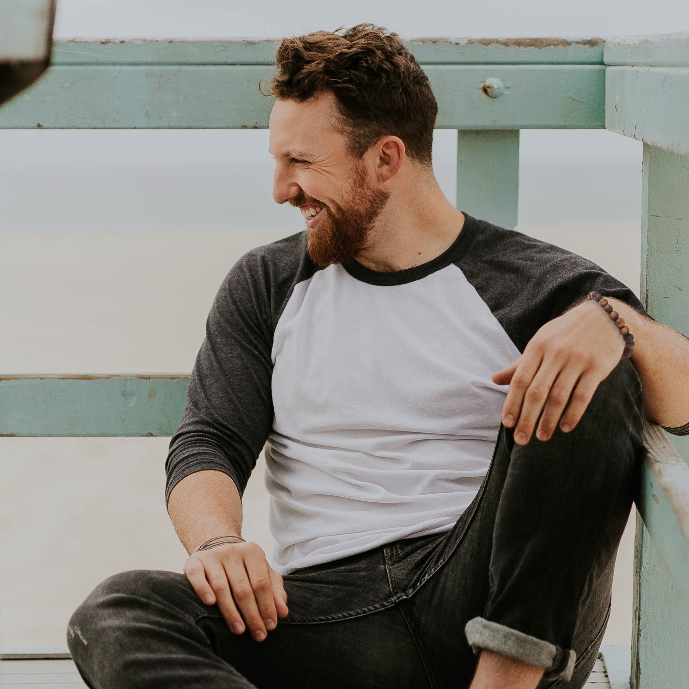 Men's Tigers Eye Adjustable Bracelet