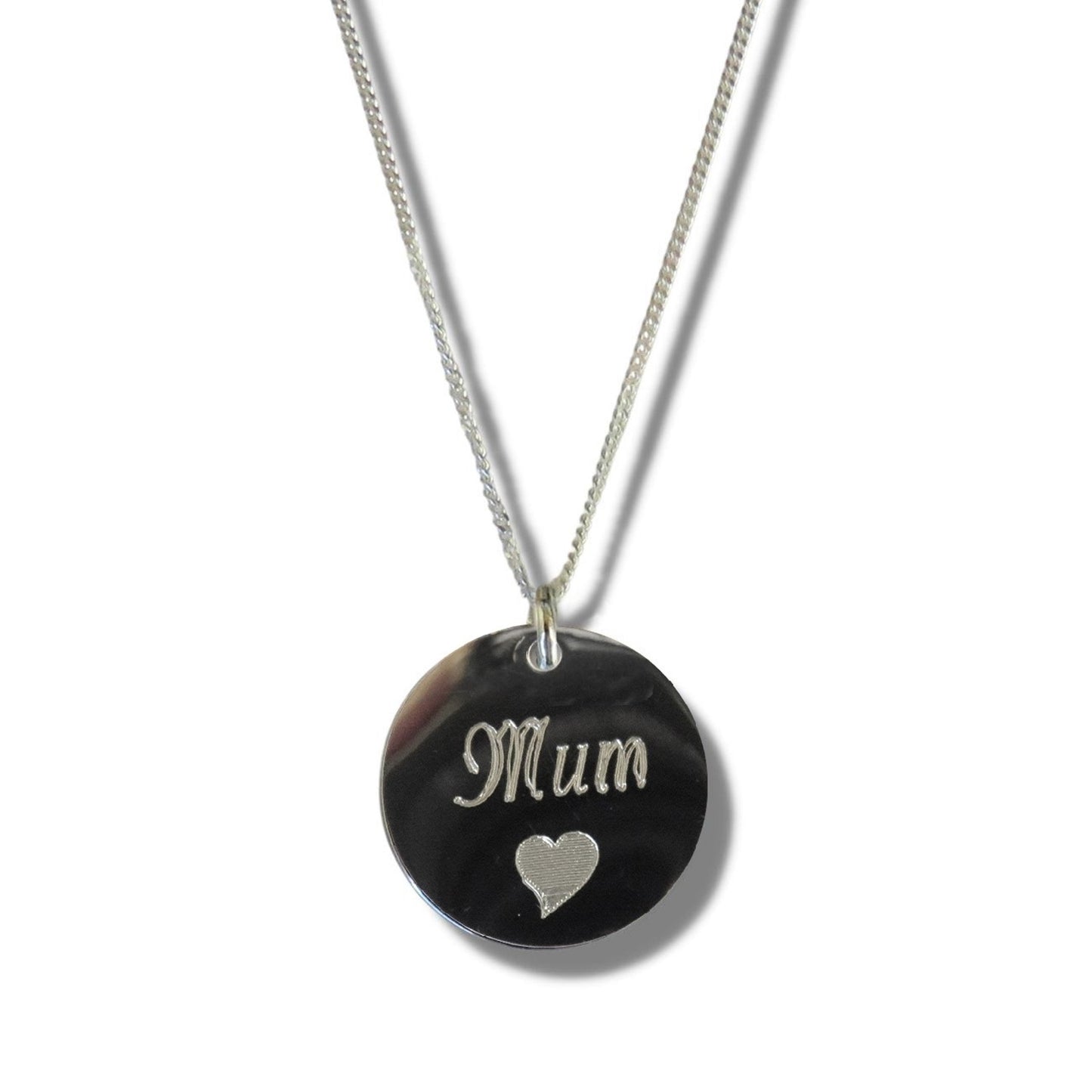 Mum Disc Necklace & Heart Symbol