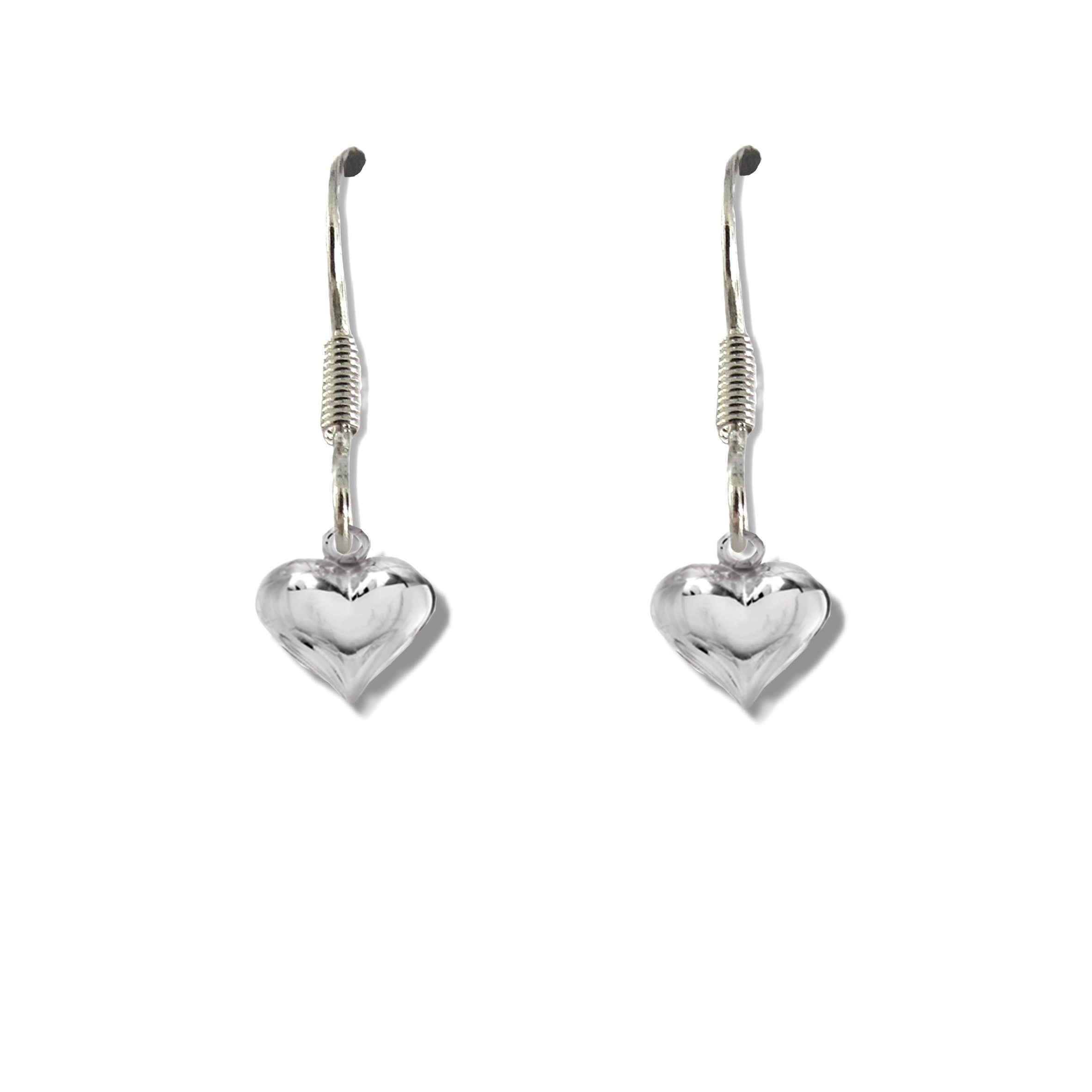Girls Mini Puff Heart Drop Earrings - Gifts for Kids
