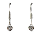 Cubic Zirconia Heart Drop Earrings for Women