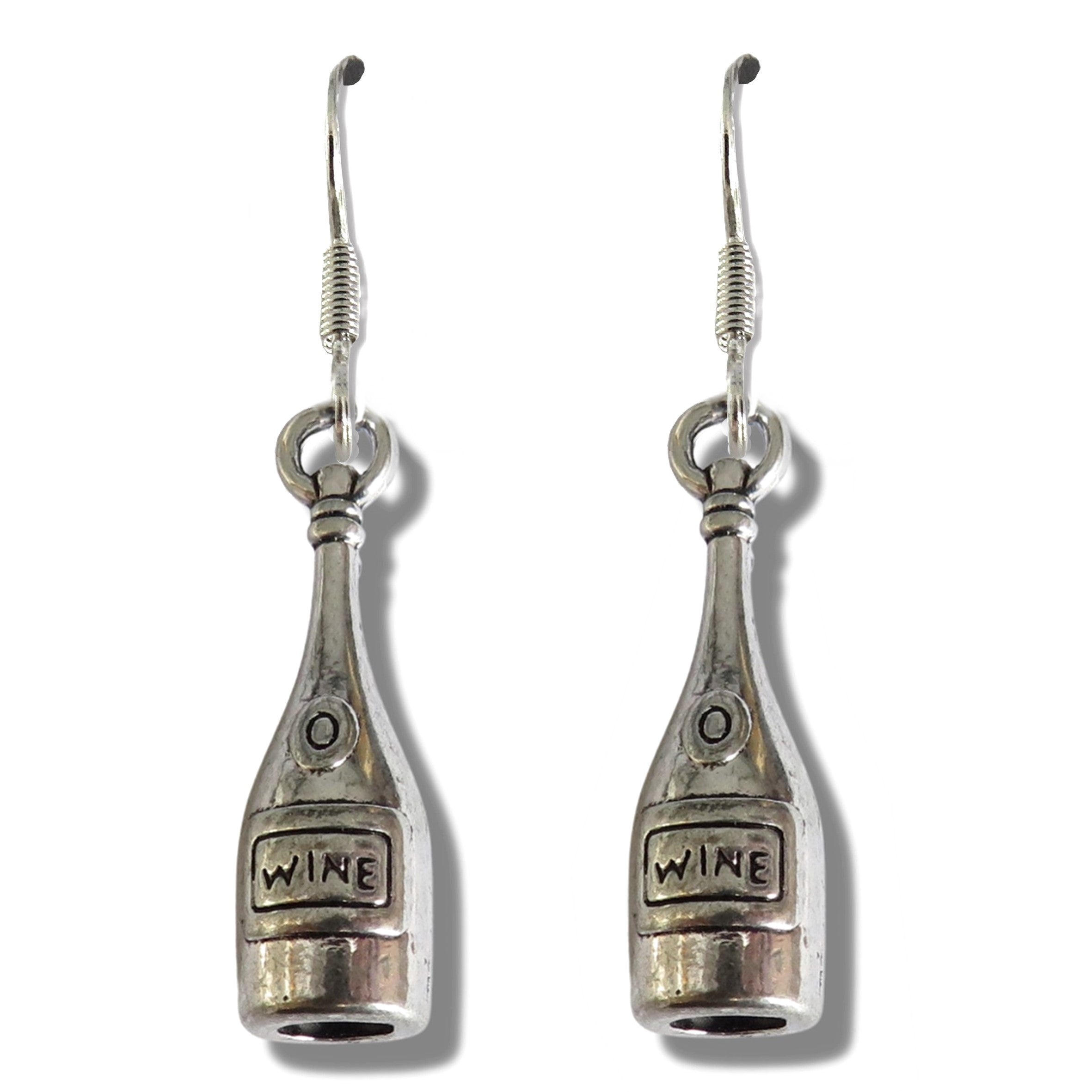 Wine Bottle Drop Earrings - Perfect Gift