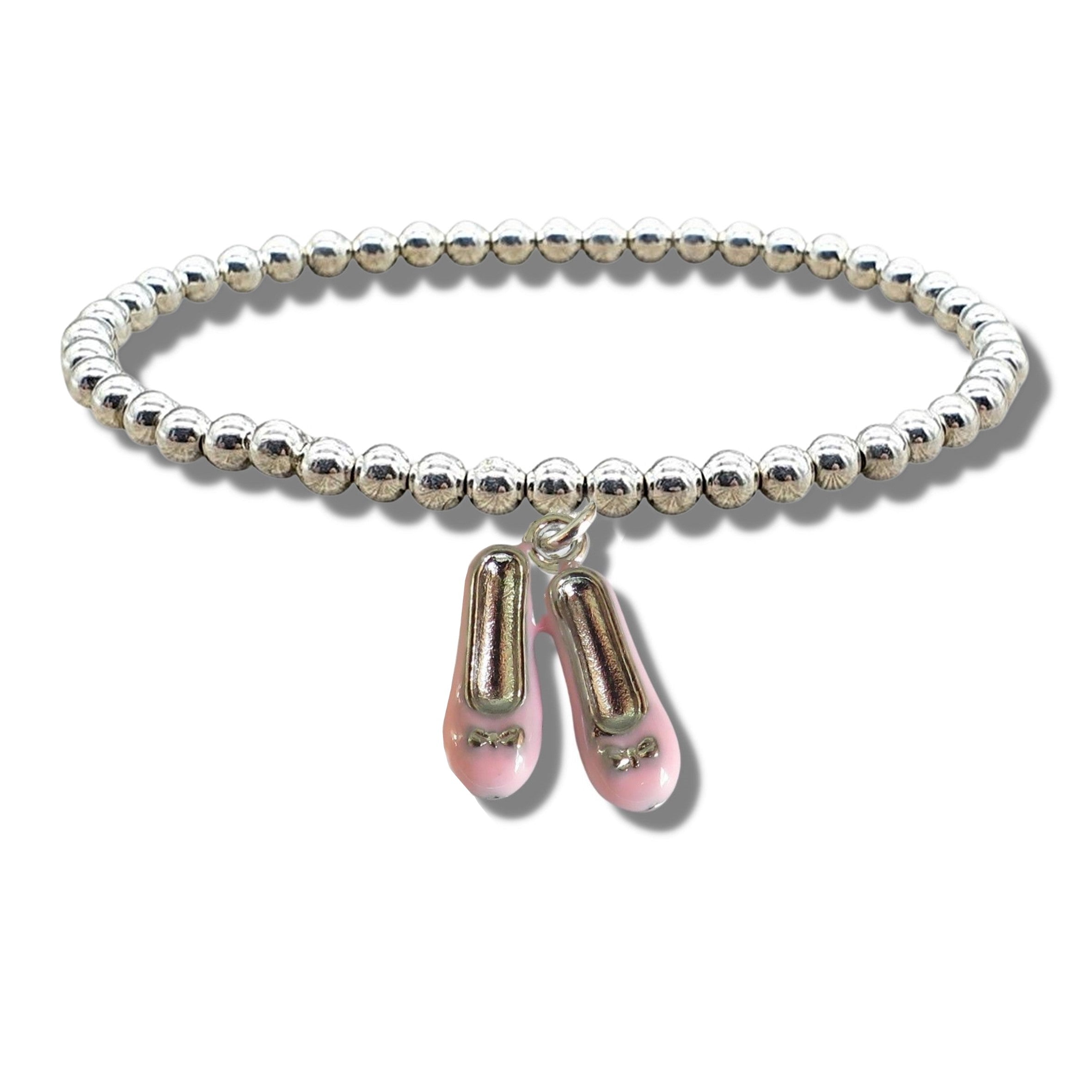 Childs Ballet Shoes Beaded Bracelet
