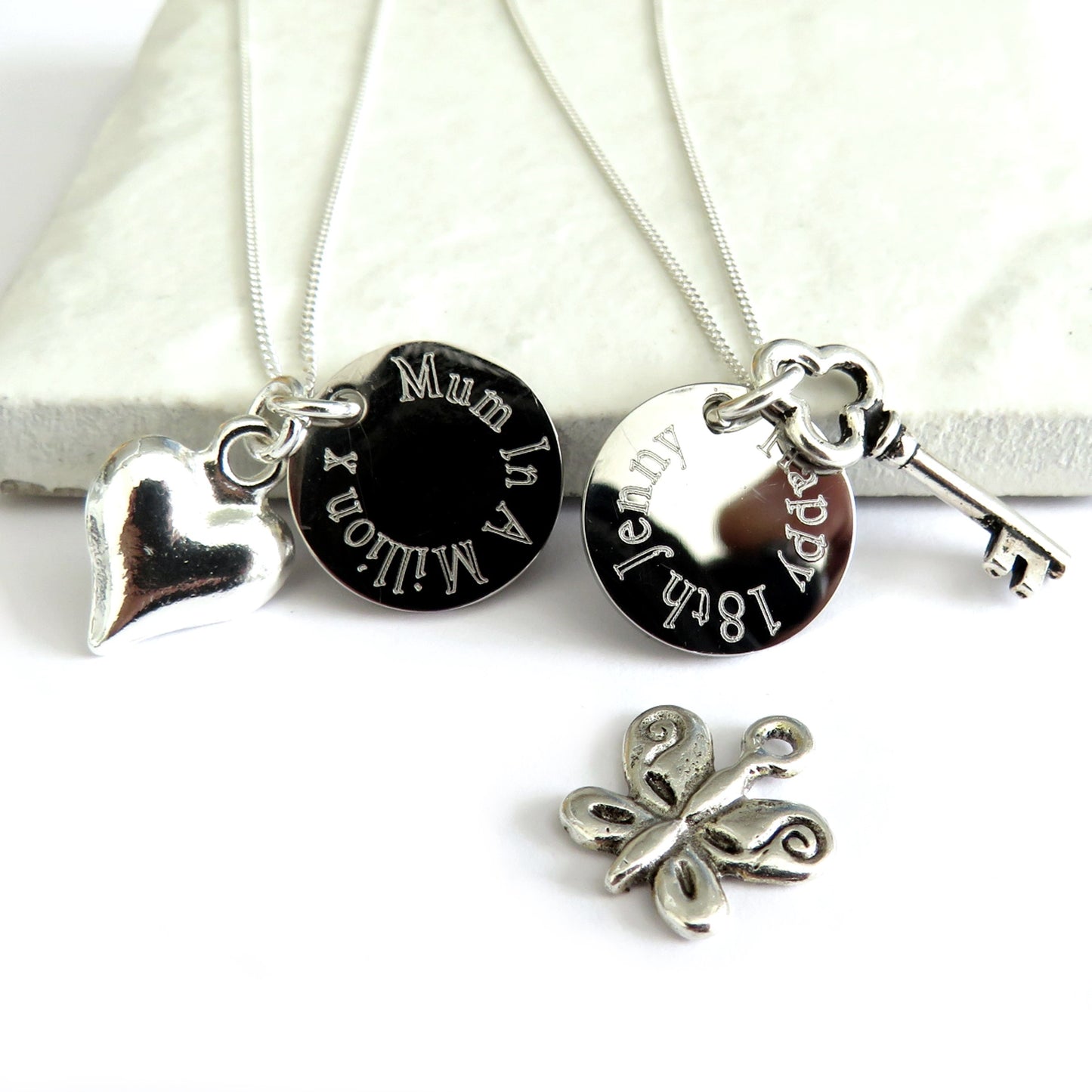 Personalised Charm Edge Necklace