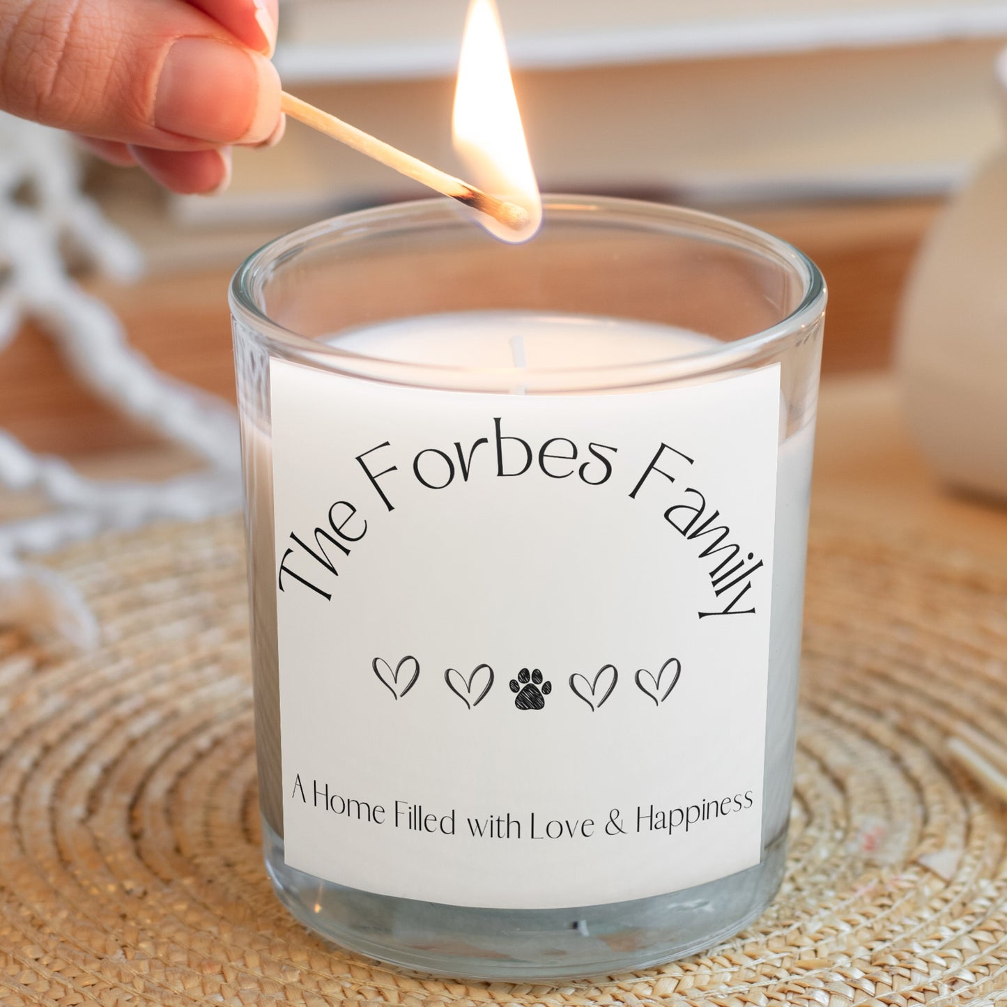 Personalised Family & Pet Candle