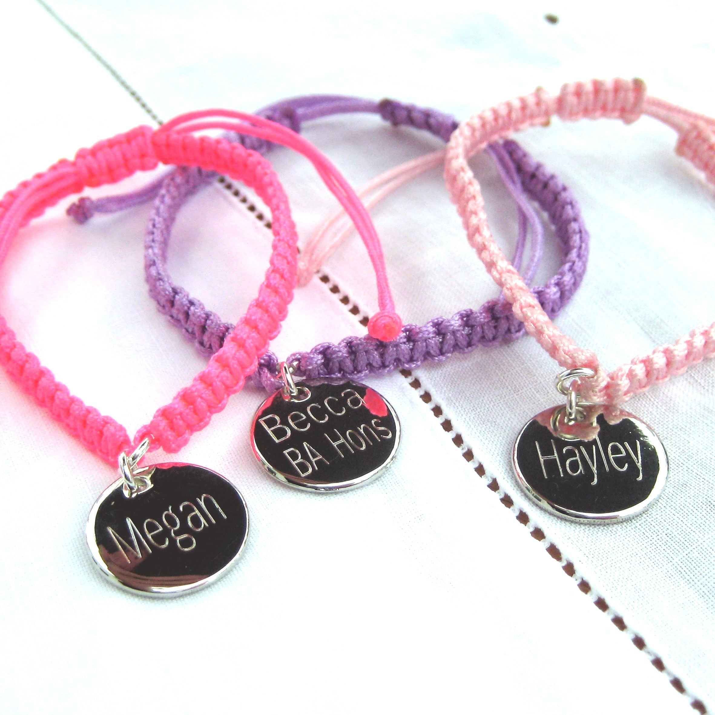 Personalised Girls Friendship Bracelet