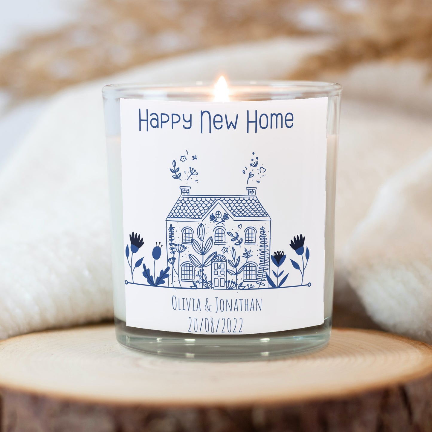 Personalised Happy New Home Candle