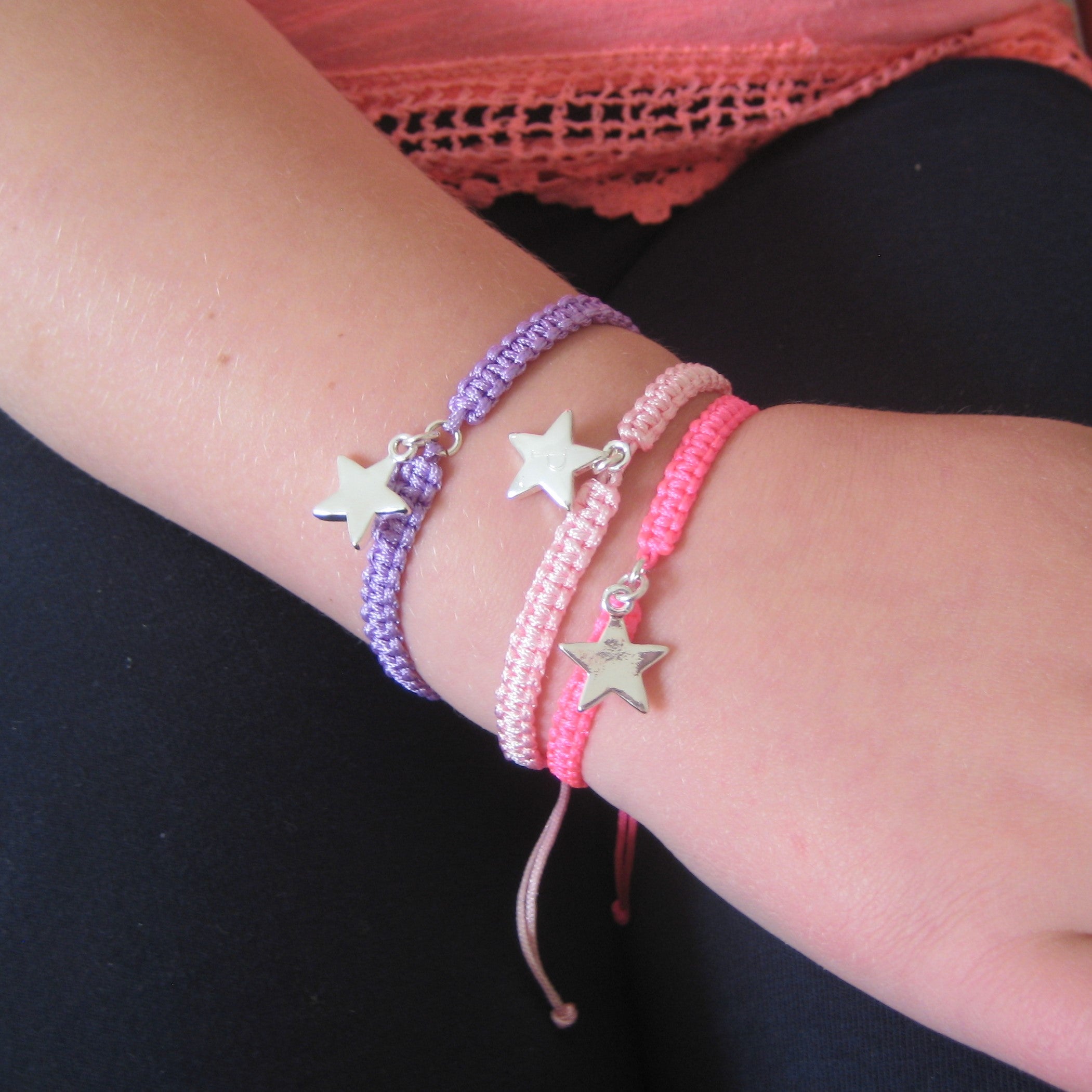 Personalised Star Charm Friendship Bracelet