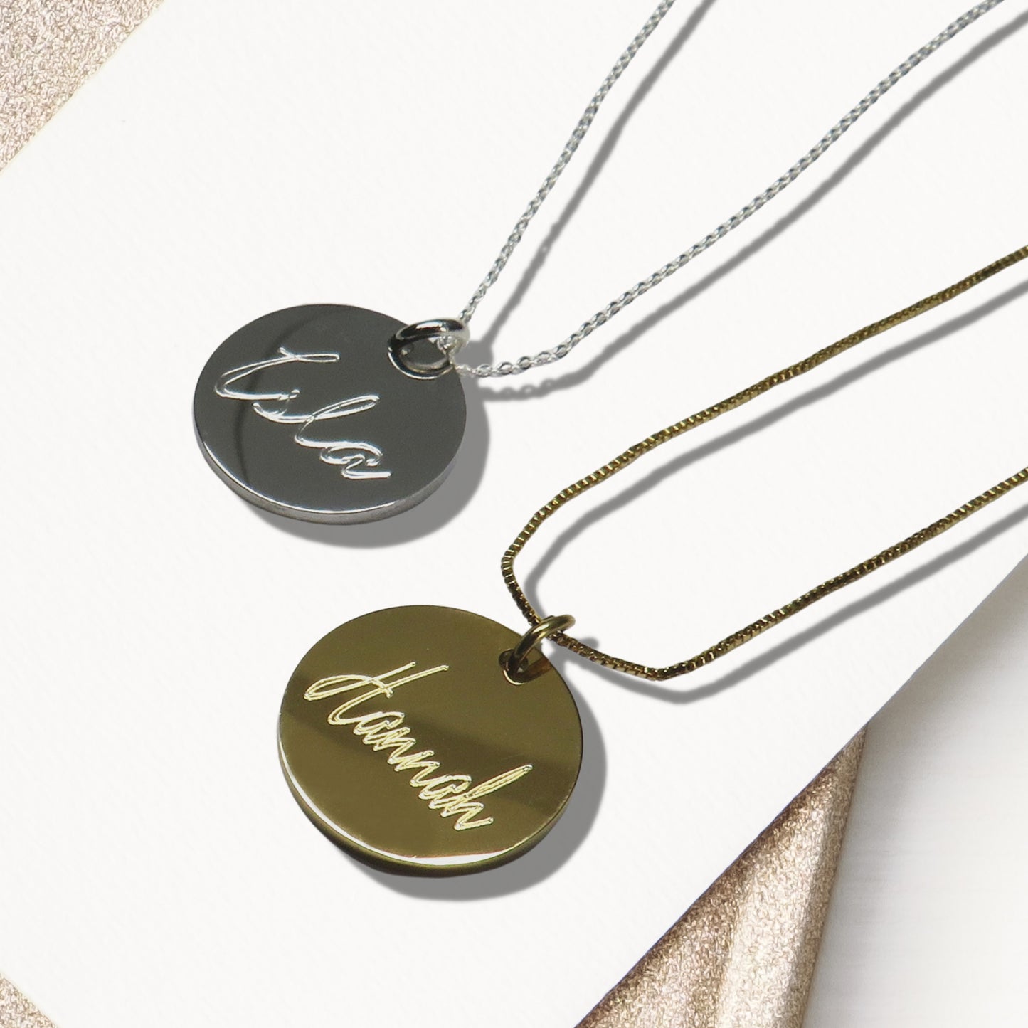 Personalised Script Engraved Name Necklace