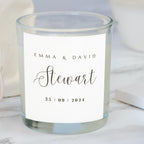 Personalised Surname Wedding Candle Gift Set | Engagement