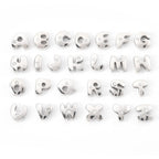Diamante Initial Alphabet Silver Necklace