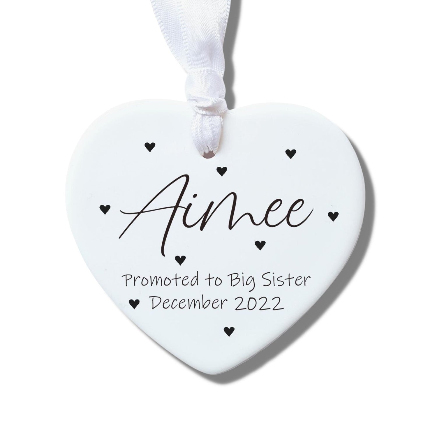 Personalised Promoted to Big Sister Ceramic Decoration