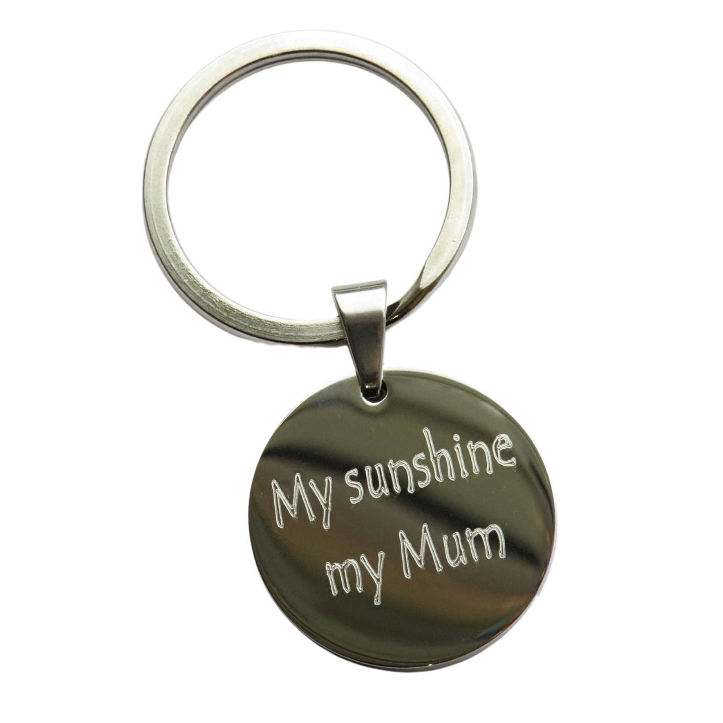 Personalised Modern Round Keyring