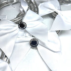 Personalised Wedding Horseshoe: Engraved Good Luck Charm, White Satin Ribbon